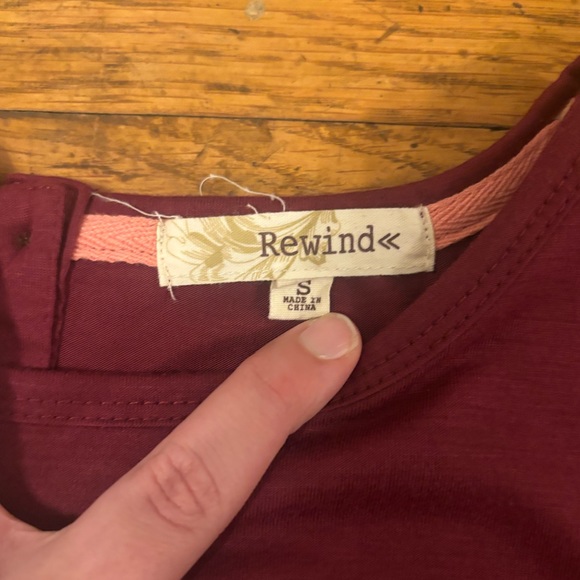 Floral Burgundy T-Shirt - Picture 2 of 4